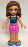 LEGO frnd424 Friends Olivia, Dark Pink Skirt, Dark Blue Top with Constellations